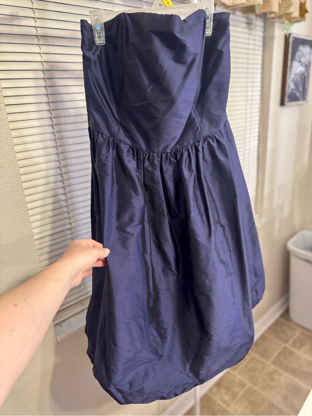 Vintage Strapless Navy Cocktail Dress- 12